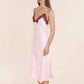 Magnolia Silky Satin Long Gown - Pink