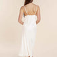 Magnolia Silky Satin Long Gown - Ivory