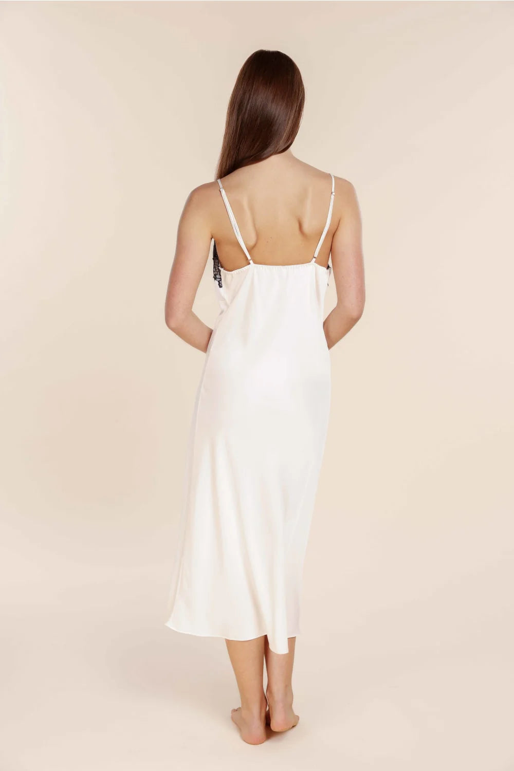 Magnolia Silky Satin Long Gown - Ivory