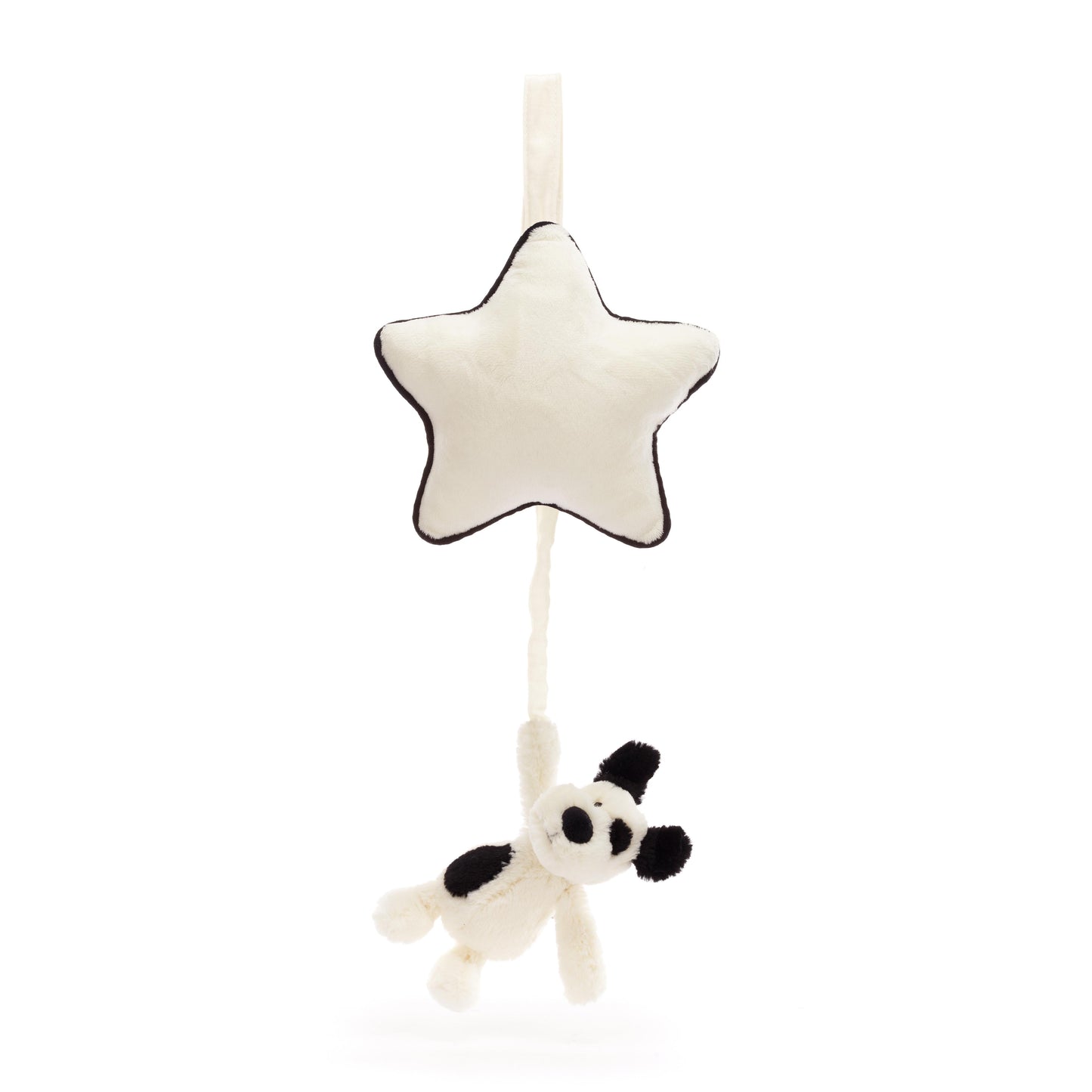 Jellycat - Bashful Black & Cream Puppy Music Pull