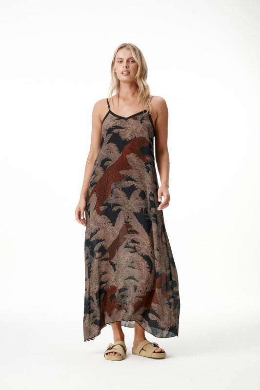 Antoinette Slip - Palm Safari Dress Dress