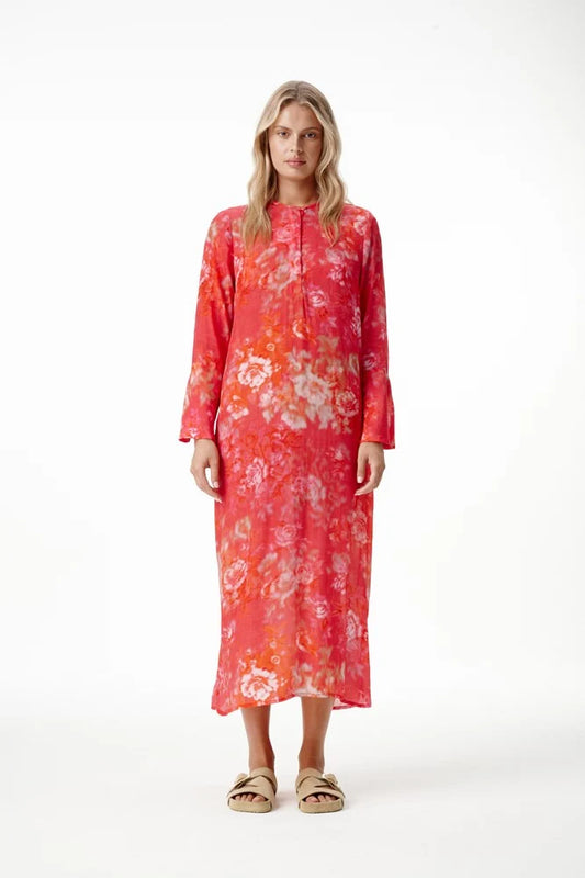 Long Genie Dress - Cotton Rose