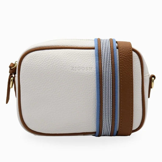 Ruby Sports Cross Body Bag Dual Tone White/Tan