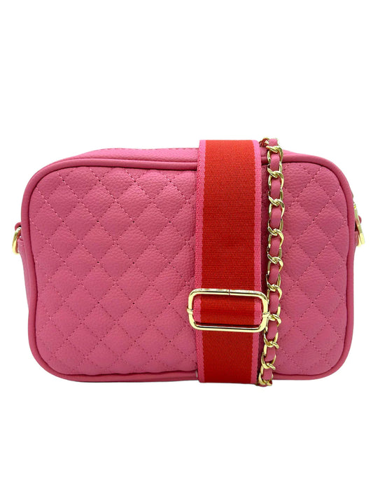 Ruby Stitch Cross Body Bag | Bright Pink