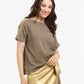 Lurex Shoulder Sweater - Gold