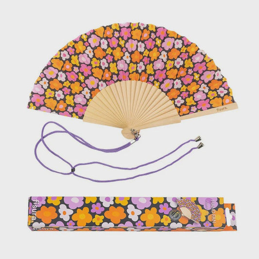 Hand Fan with Gift Box - Vintage Flowers